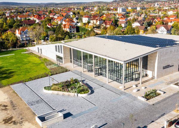 Balatonfüred belvárosa légifotón